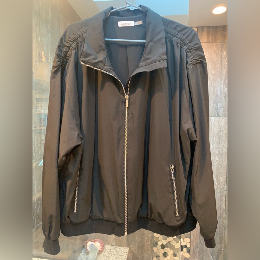 Like new! Wore once. Black Calvin Klein light weight jacket.